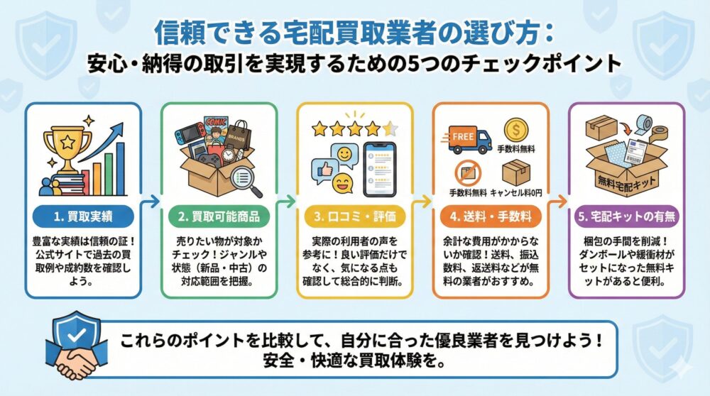 信頼できる宅配買取業者の選び方