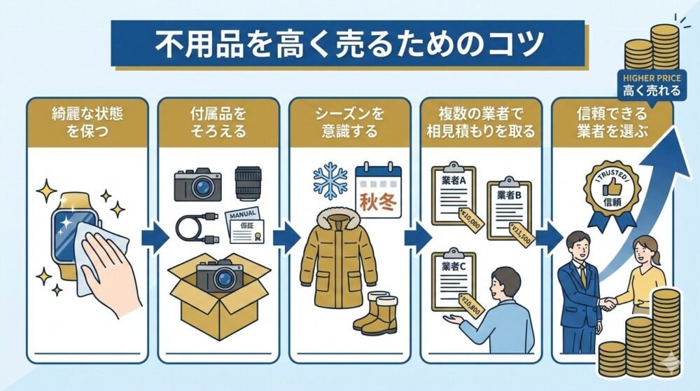 不用品を高く売るためのコツ