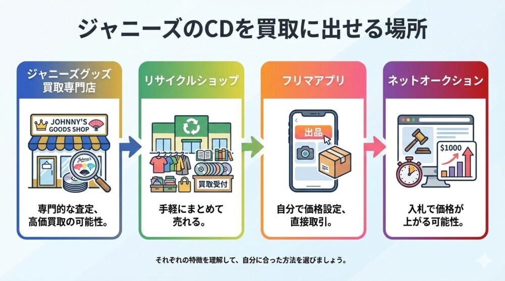 ジャニーズのCDを買取に出せる場所