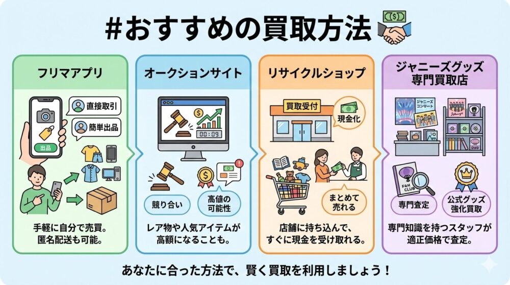 SMAPグッズのおすすめの買取方法