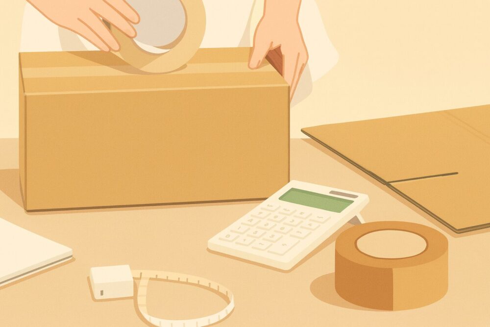 梱包資材をまとめて用意しておく