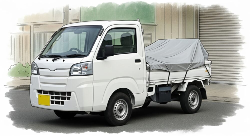 近所をトラックで巡回している