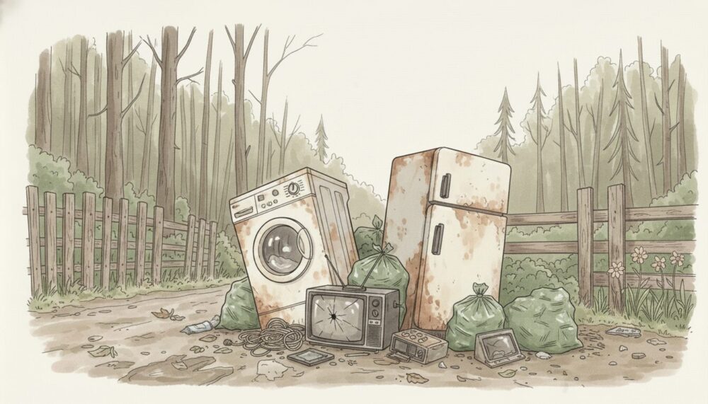 不法投棄された責任を問われる