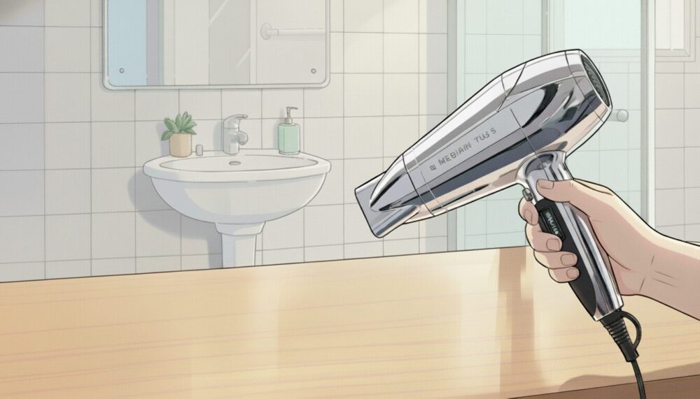 ドライヤーを使った解体方法