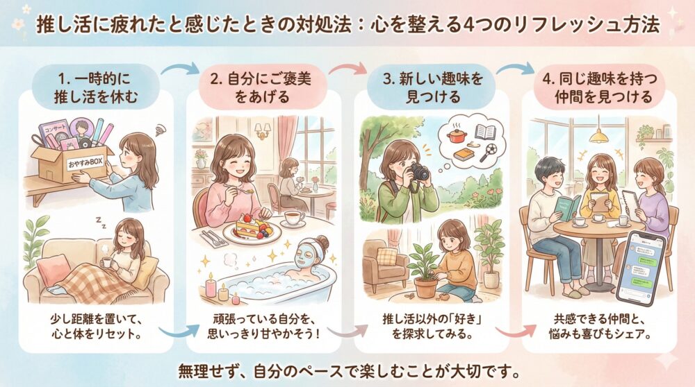 推し活に疲れたと感じたときの対処法