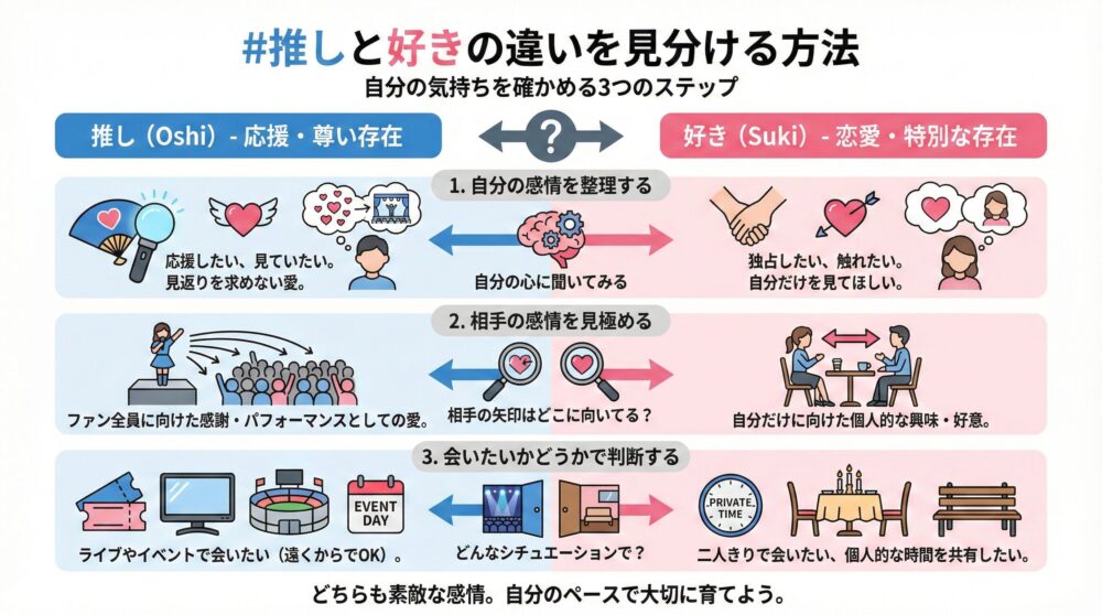 推しと好きの違いを見分ける方法