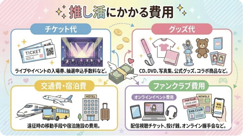 推し活にかかるお金の内訳